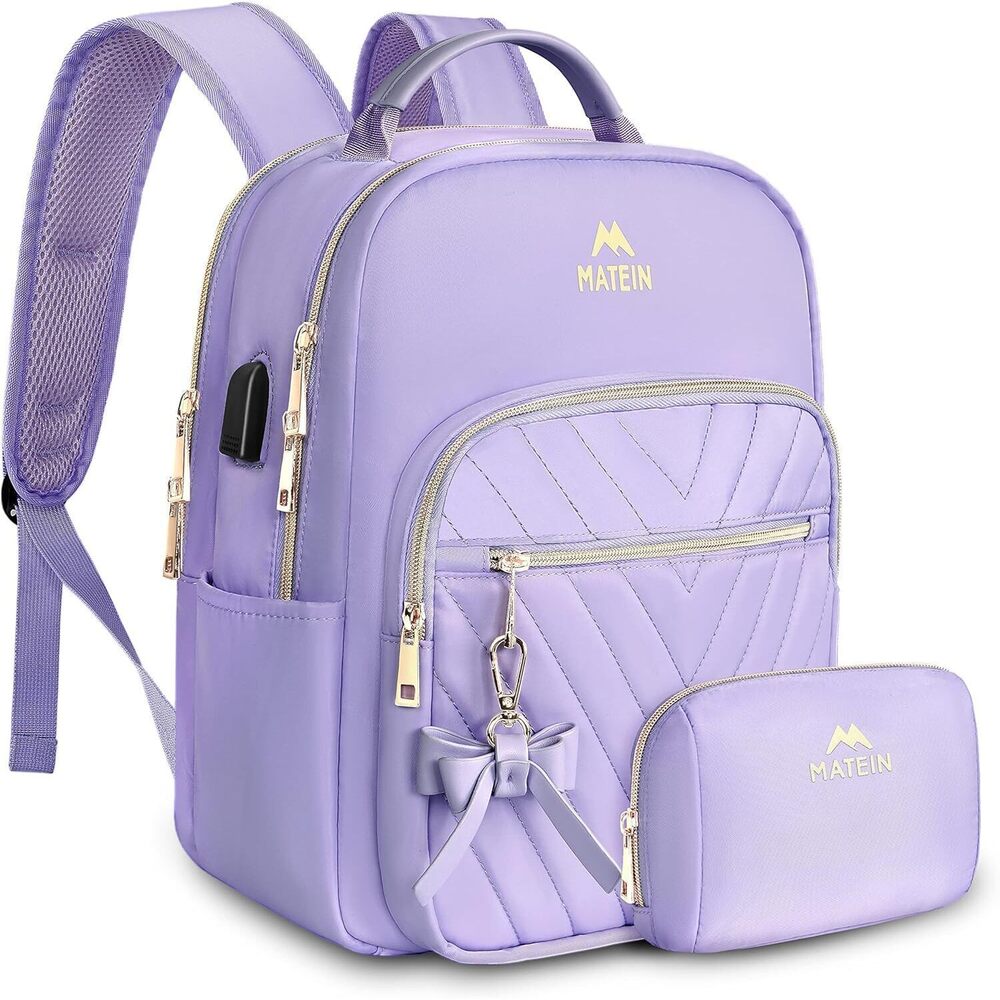 6816 Backpack Purse, Fashion Cute Bowknot Mini Backpack Purse With Usb